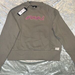G-Star Women's Gray Sweater with Pink Detail
